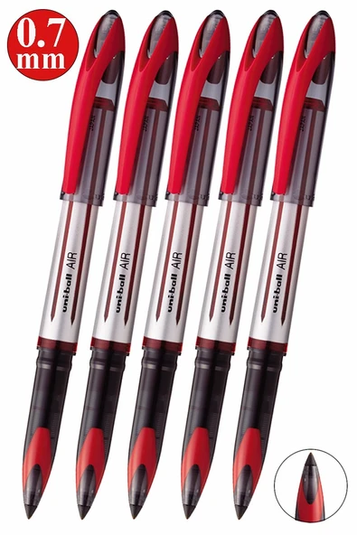 Kırmızı Pilot Kalem 5 Adet Uniball Air 0.7 mm Roller Pilot Kalem Uba-188-L Broad Roller Uçlu Likit Mürekkepli Kalem ürün görseli 1
