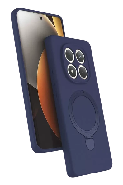 Newface Xiaomi Redmi Note 15 4G Regal Magsafe Standlı Kapak - Lacivert ürün görseli 1