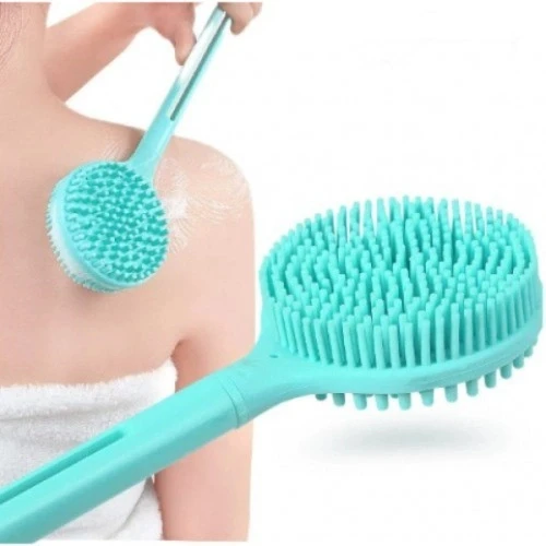 HERŞEYTREND Çift Taraflı Silikon Uzun Saplı Banyo Fırçası ürün görseli 1