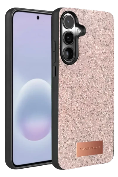 Onegif Samsung Galaxy A57 5G Bright Simli Kapak - Pembe ürün görseli 1