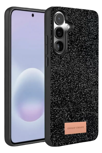 Onegif Samsung Galaxy A37 5G Bright Simli Kapak - Siyah ürün görseli 1