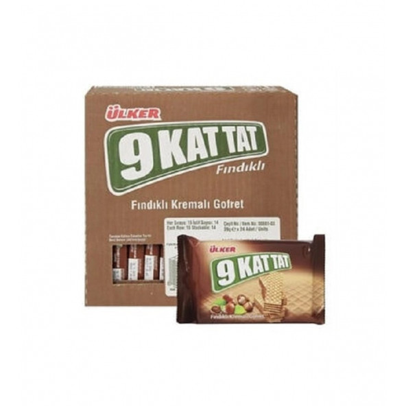 Ülker 9Kat Fındıklı Lüks Gofret 24'lü 39 g ürün görseli 1