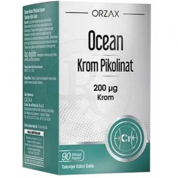 Orzax Ocean Krom Pikolinat 200 mcg 90 Kapsül 8697595872710 ürün görseli 1