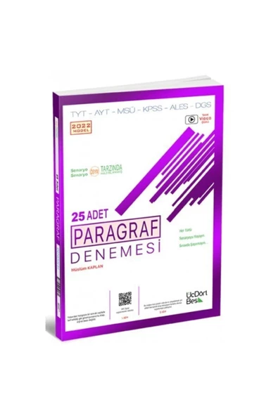 Üç Dört Beş Yayınları 2022 Model Paragraf 25 Adet Denemesi Tyt Ayt Ve Tüm Sınavlar ürün görseli 1