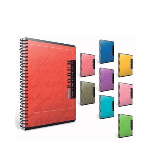 Gıpta Forum A5 Spiralli Karton Kapak Defter 96 Yaprak Çizgili (6 Lı Paket) 2258 ürün görseli 1