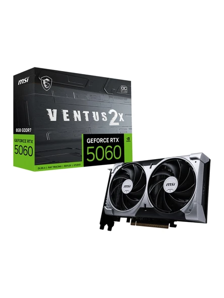 Msi Geforce Rtx5060 Ventus 2X 8G Oc Gddr7 128Bit Gaming (Oyuncu) Ekran Kartı ürün görseli 1