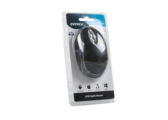 Usb Siyah Işıklı Optik Mouse Km-6809 - Resim 4