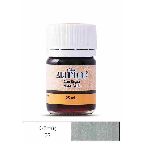 Artdeco Cam Boyası 25 Ml Öğrenci Tipi 22 Metalik Gümüş ürün görseli 1