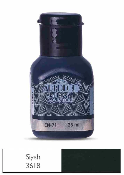 Artdeco Akrilik Boya 25 Ml Siyah 70A-3618 ürün görseli 1