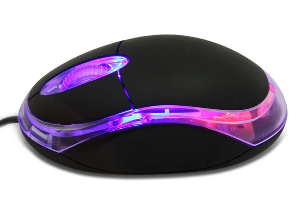 Usb Siyah Işıklı Optik Mouse Km-6809 - Resim 3