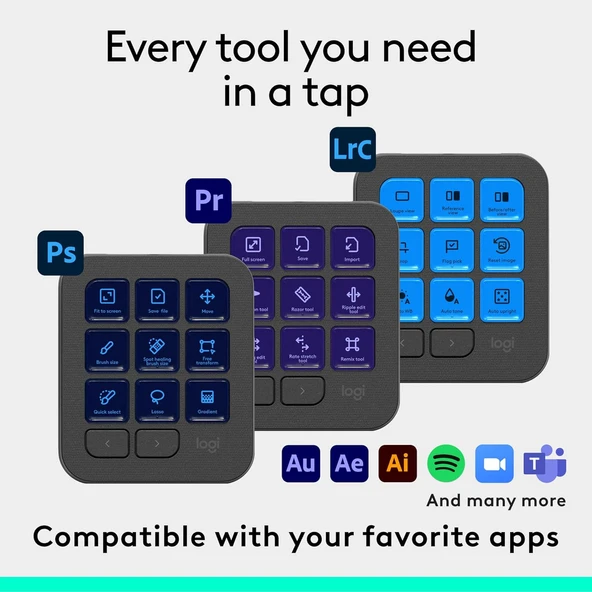 Logitech MX Creative Console | Siyah - Resim 3