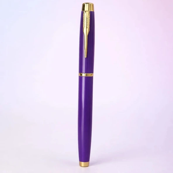Premium Mor Metal Roller Kalem - Resim 2