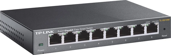 TP-Link TL-SG108E 8 Port 10/100/1000 Mbps Gigabit Switch ürün görseli 1