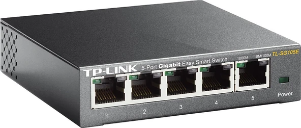 TP-Link TL-SG105E 5 Port 10/100/1000 Mbps Gigabit Switch ürün görseli 1