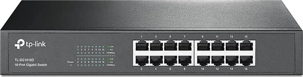 TP-Link TL-SG1016D 16 Port 10/100/1000 Mbps Gigabit Switch ürün görseli 1