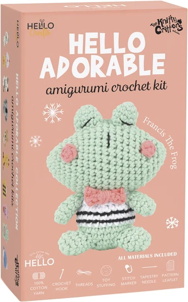 Sevimli Kurbağa Amigurumi Yapım Kiti (Francis The Frog) ürün görseli 1