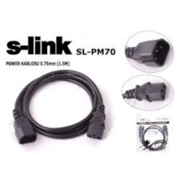 S-LINK SL-PM70 1.5M ARA POWER KABLO İKİ TARAFLI ürün görseli 1