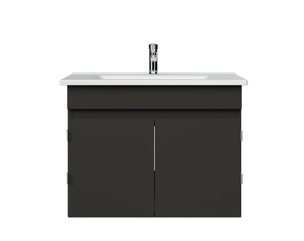 Creavit Flexio 65 Cm Katlanabilir Banyo Dolabı Antrasit Set - Resim 4