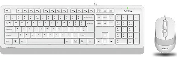 A4 Tech F1010 Beyaz Kablolu Klavye Mouse Seti ürün görseli 1