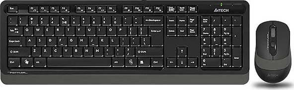 A4 Tech FG1010 Siyah-Gri Q Kablosuz Klavye Mouse Seti ürün görseli 1