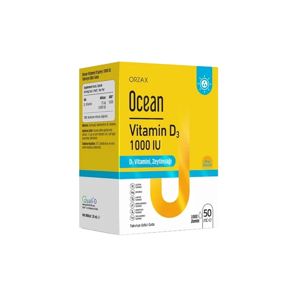 Ocean Vitamin D3 1000IU Damla Takviye Edici Gıda 50 ml ürün görseli 1