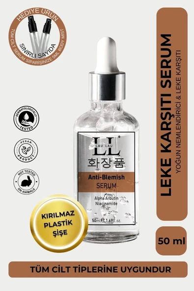 Leke Karşıtı & Ton Eşitleyici Aydınlatıcı Vegan Anti Blemish Cilt Bakım Serumu – 50 ml ürün görseli 1