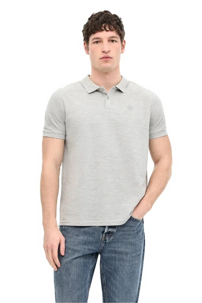 Lumberjack Ct953 Yakali Erkek Tshirt - Gri Melanj ürün görseli 1