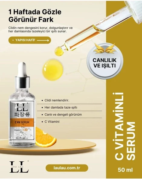C Vitamini Serum Aydınlatıcı, Yenileyici & Leke Karşıtı %10 Saf C Vitamini 50 ml ürün görseli 1