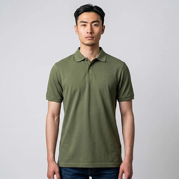 Lumberjack Ct953 Yakali Erkek Tshirt - Haki ürün görseli 1