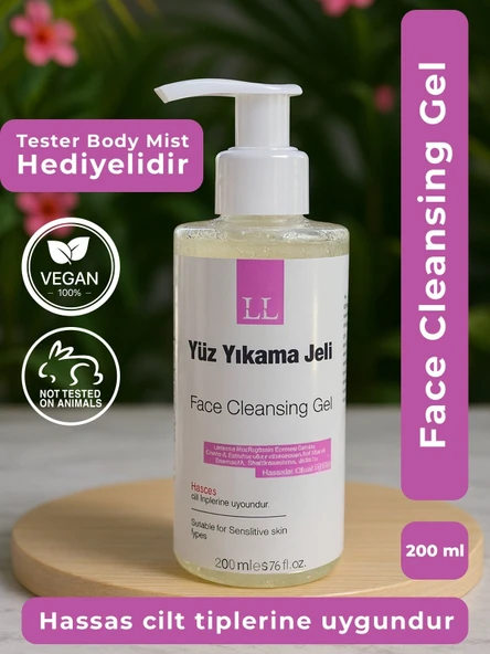 Hassas Ciltler İçin Arındırıcı Yüz Temizleme Jeli - %100 Vegan 200 ml ürün görseli 1