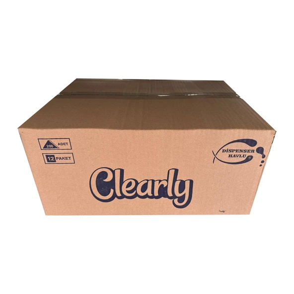 Clearly Dispenser Kağıt Havlu - Z Katlama - 2 Kat - 200 Adetlik 12 Paket / Koli ürün görseli 1
