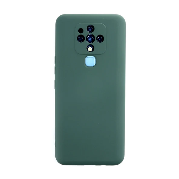 Newface Tecno Camon 16 Kılıf Nano içi Kadife Silikon - Koyu Yeşil ürün görseli 1