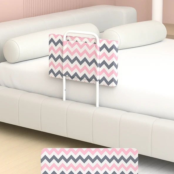 Miralay Yeni Nesil Yatak Bariyeri 50 x 40 Pembe Zikzak Tekli ürün görseli 1