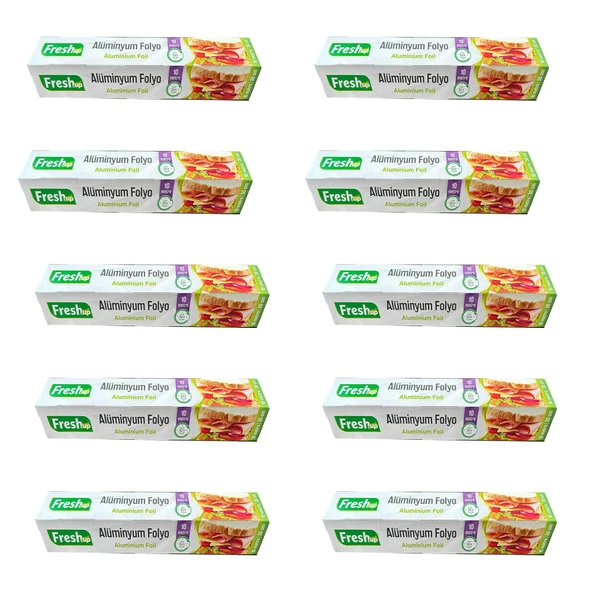 Fresh-Up Ev Tipi Alüminyum Folyo - 30 Cm. x 10 Metre - 10 Paket ürün görseli 1