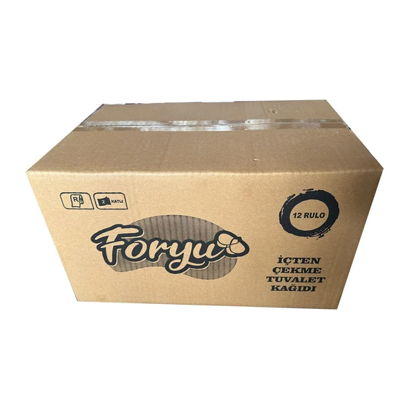 Foryu İçten Çekme Cimri Small Beyaz Rulo Tuvalet Kağıdı - 4 Kg - 2 Kat - 12 Adetlik Koli ürün görseli 1