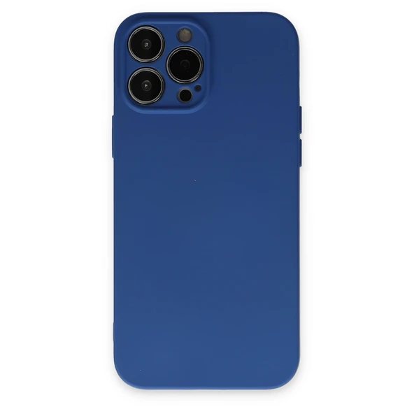 Newface iPhone 13 Pro Max Kılıf Nano içi Kadife Silikon - Lacivert ürün görseli 1