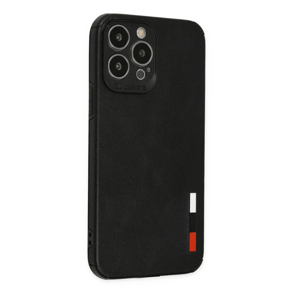 Newface iPhone 13 Pro Kılıf Loop Deri Silikon - Siyah - Resim 2