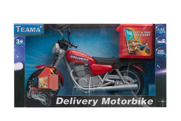 Model Plastik Kırmızı Kurye Motorsikleti ürün görseli 1