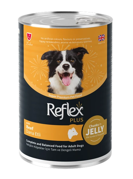 Reflex Plus Jelly Dana Etli Konserve Köpek Yaş Maması 400 Gr ürün görseli 1