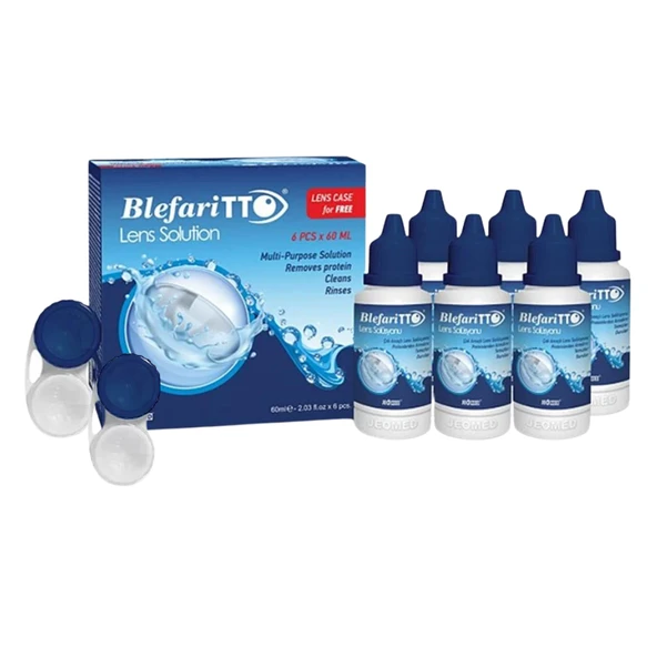 TTO Blefaritto Lens Solüsyonu 6x60 Ml 2 adet Lens Kabı Hediye ürün görseli 1