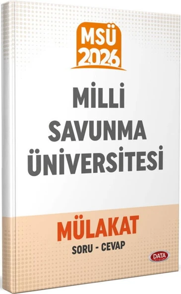 Data Yayınları 2026 MSÜ Milli Savunma Üniversitesi Mülakat Çıkmış Sorular Ve Cevapları ürün görseli 1