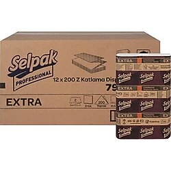 Selpak Pro Z Kat Dispenser Havlu 200 Yaprak 12 Paket Koli Ekonomik Paket ürün görseli 1