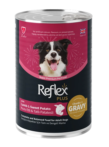 Reflex Plus Gravy Kuzulu ve Tatlı Patatesli Konserve Köpek Yaş Maması 400 Gr ürün görseli 1