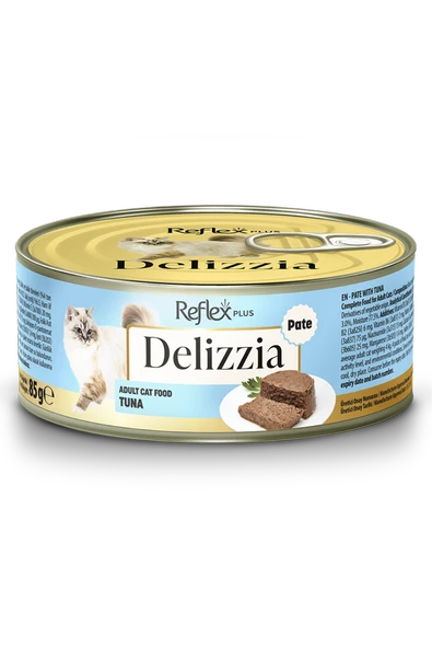 Reflex Plus Delizzia Ton Balıklı Konserve Kedi Yaş Maması 85 Gr ürün görseli 1