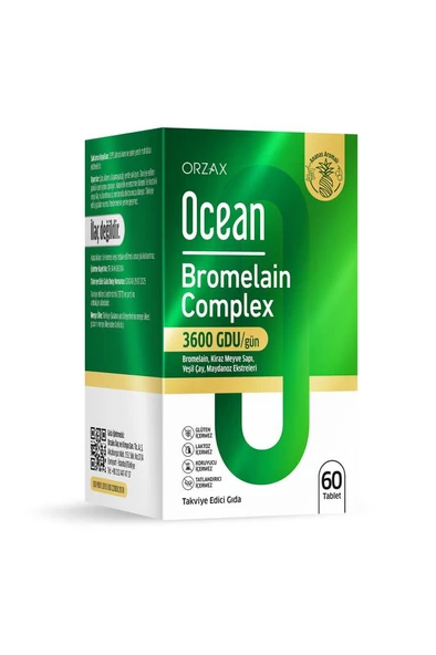 Ocean Bromelain Complex 60 Tablet- SKT: 02/2029 ürün görseli 1