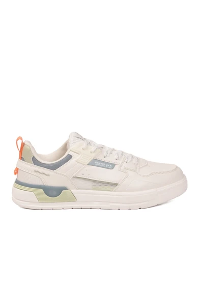 Beyaz Turuncu Bağcıklı Erkek Sneaker ürün görseli 1