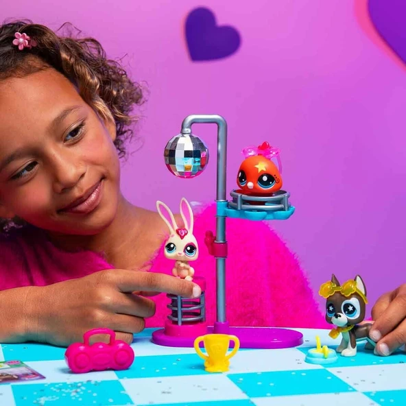 6377 SUN- LİTTLEST PETSHOP MİNİŞLER  DISCO NİGHT  OYUN SETİ ürün görseli 1