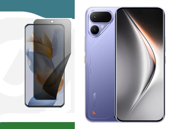 Tecno Pova Curve 2 ile Uyumlu Mat Hayalet (Privacy) Hidrojel Film Ekran Koruyucu ürün görseli 1