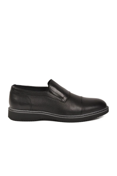 Siyah Hakiki Deri Erkek Casual Ayakkabı ürün görseli 1