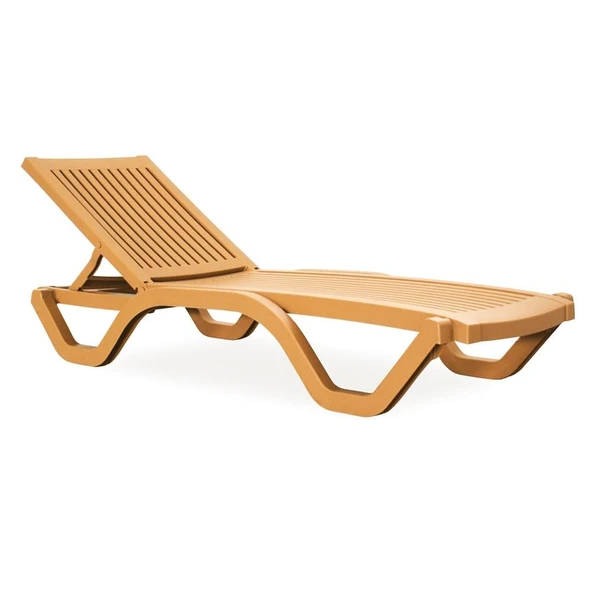 Myra Kolsuz Şezlong Teak - Plaj Havuz Bahçe Şezlong ürün görseli 1